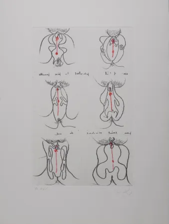 Gravura Matta - Cri Oval, 1971 - Hand-signed