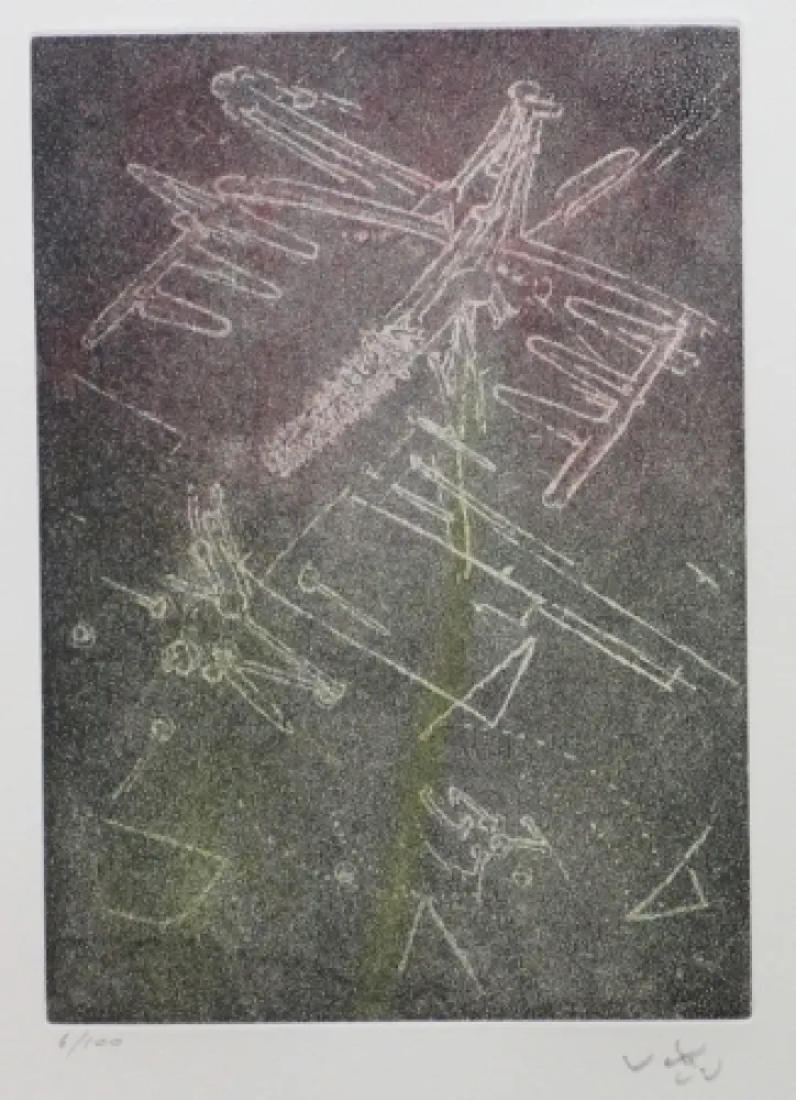 Água-Forte E Água-Tinta Matta - Droites libérées (planche 8)