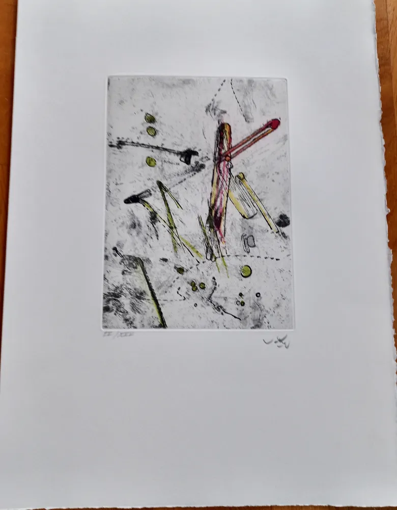 Gravura Matta - Droites Liberees, plate I