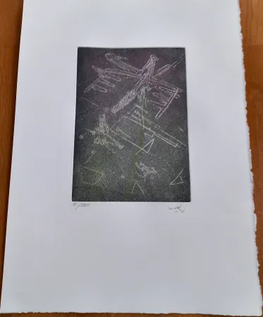 Gravura Matta - Droites Liberees, plate IV