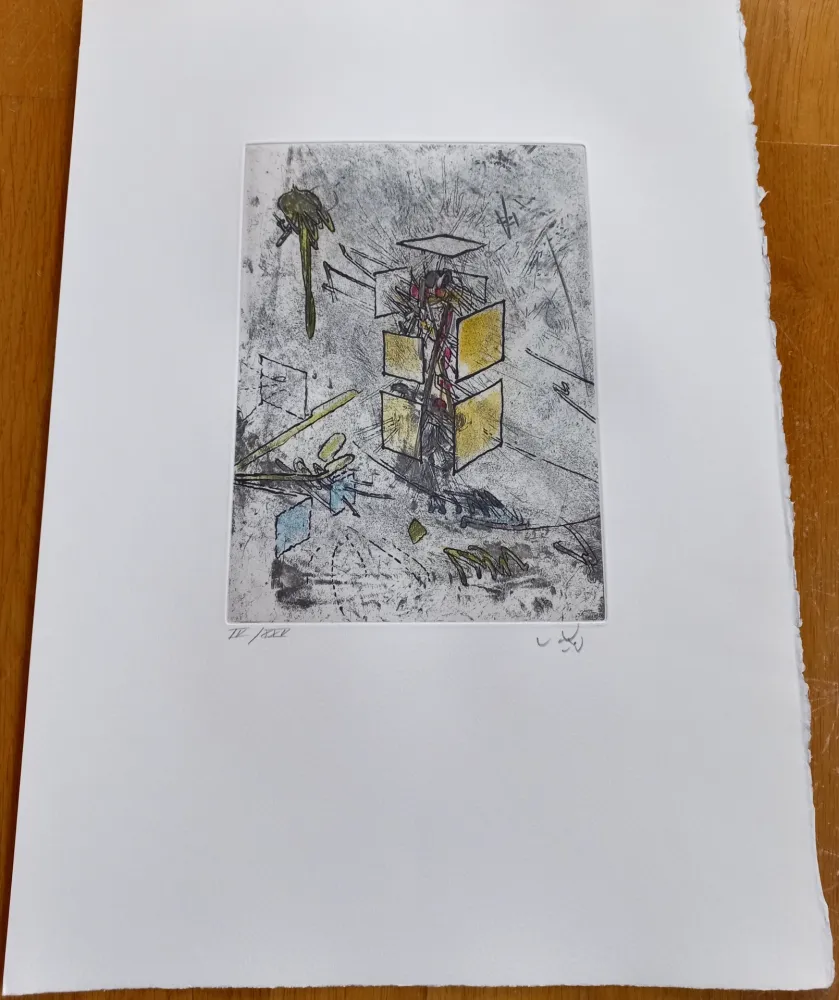 Gravura Matta - Droites Liberees, plate VII