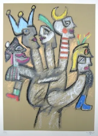 Serigrafia Matta - La main aux marionnettes 