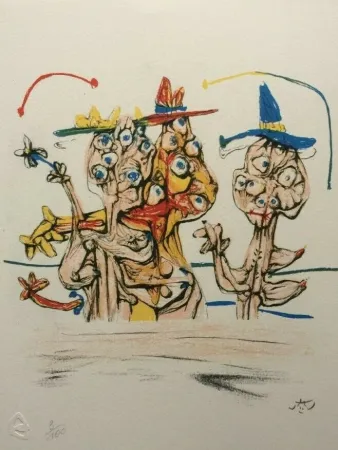 Litografia Matta - La sagrada famila (from Morfolgie Verbali)