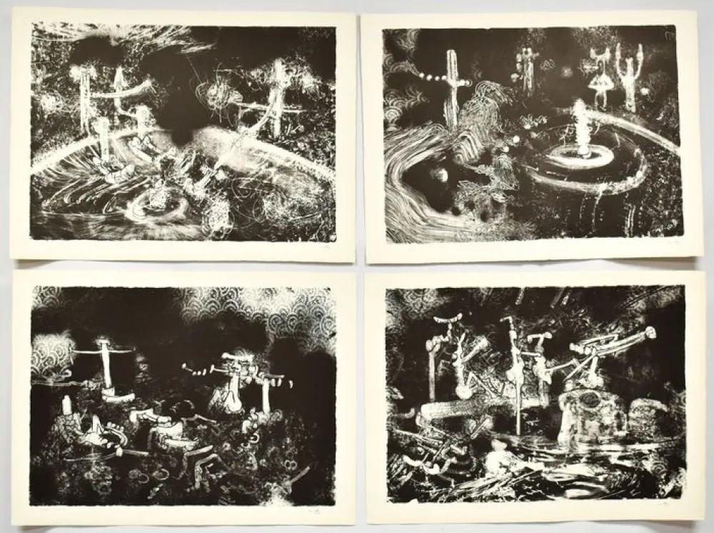 Litografia Matta - Le acque d'arno