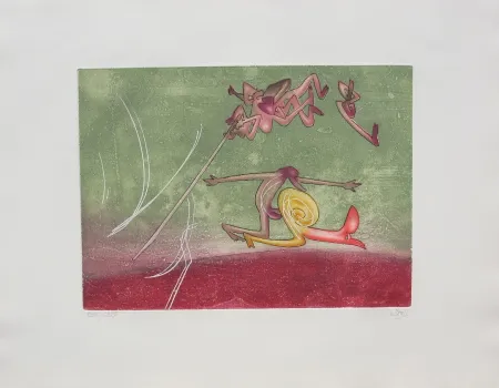 Água-Forte E Água-Tinta Matta - Le sot à la perche