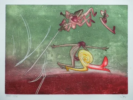 Água-Forte E Água-Tinta Matta - Le sot à la perche