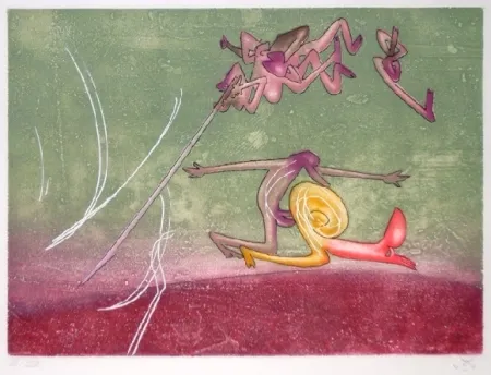 Água-Forte E Água-Tinta Matta - Le sot à la perche