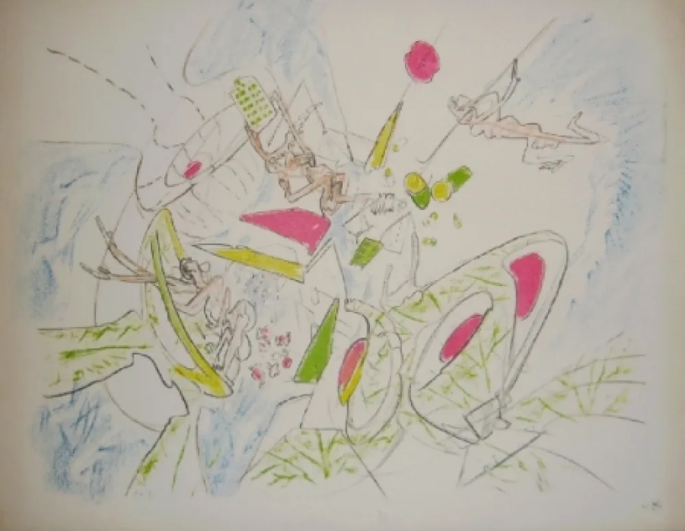 Litografia Matta - Le visage inférieur