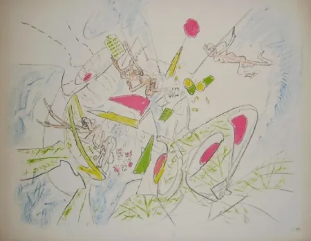 Litografia Matta - Le visage inférieur