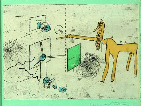 Água-Forte E Água-Tinta Matta - PAROLES PEINTES (1959) 10 gravures originales de Max Ernst, Jacques Hérold, Wifredo Lam, Sébastian Matta et DorotheaTanning. Poèmes d’Alain Bosquet.