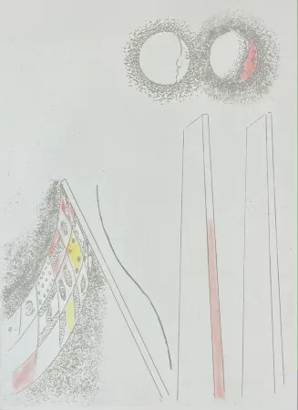 Água-Forte E Água-Tinta Melotti - FM 13. bandiera, lune e parallelepipedi