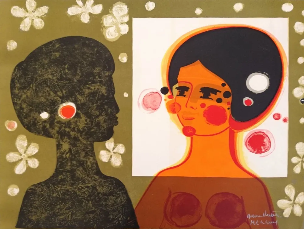 Litografia Menguy - Face à Face