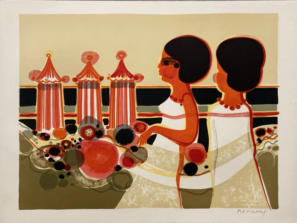 Litografia Menguy - La plage II