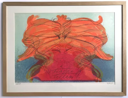 Litografia Messagier - Hommage à Federico Fellini