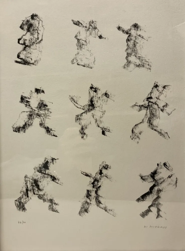 Litografia Michaux - Henri Michaux (1899-1984). Lithographie signée et numérotée. 