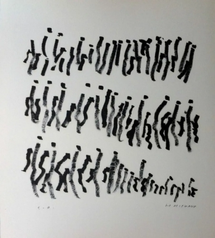 Litografia Michaux - Par la voie des rythmes 157