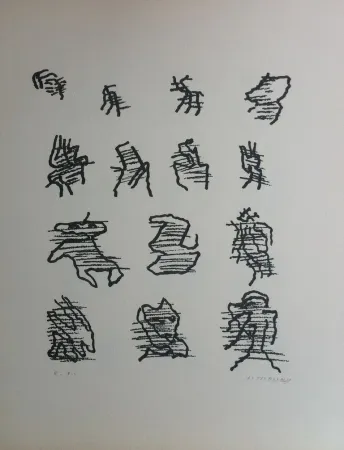 Litografia Michaux - Par la voie des rythmes 164