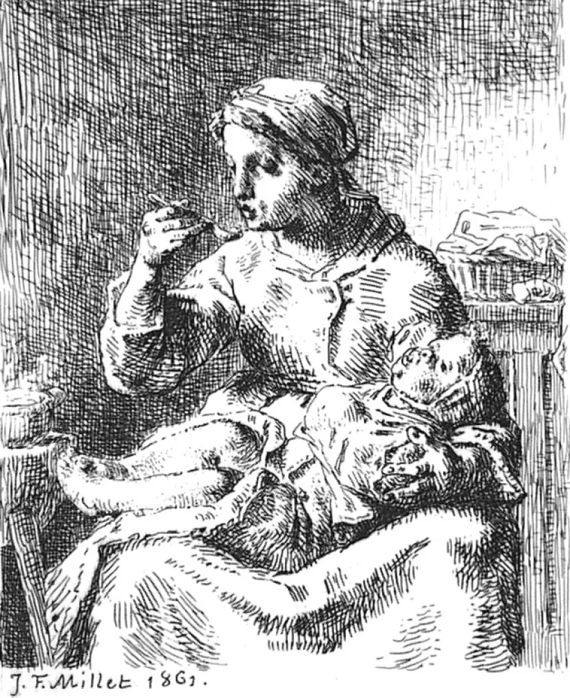 Água-Forte Millet - La Bouillie