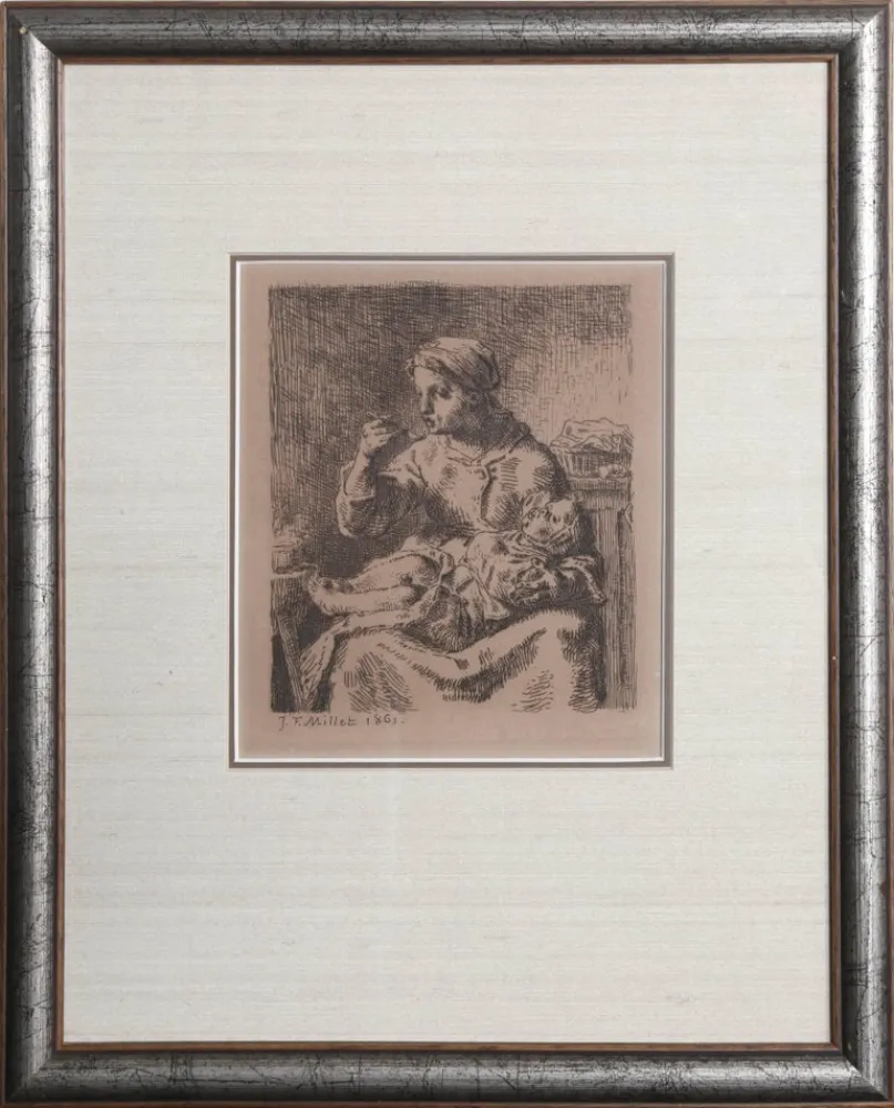 Gravura Millet - La Boullie (The Porridge)