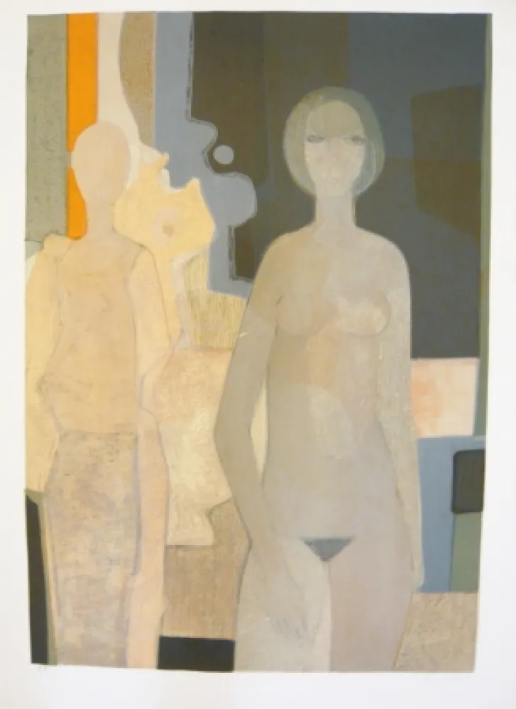 Litografia Minaux - Nu