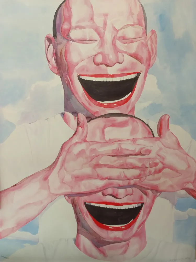 Litografia Minjun - Faces