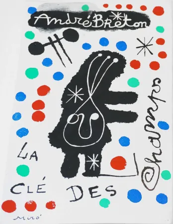 Livro Ilustrado Miró - A. Breton. LA CLÉ DES CHAMPS. Couverture originale, édition originale (1953)