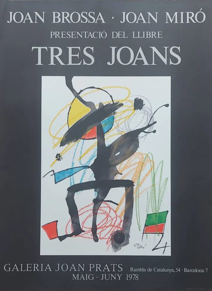 Cartaz Miró - Affiche d'exposition Tres Joans, 1978