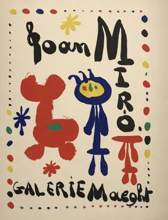 Litografia Miró - Affiche Exposition (Galerie Maeght)