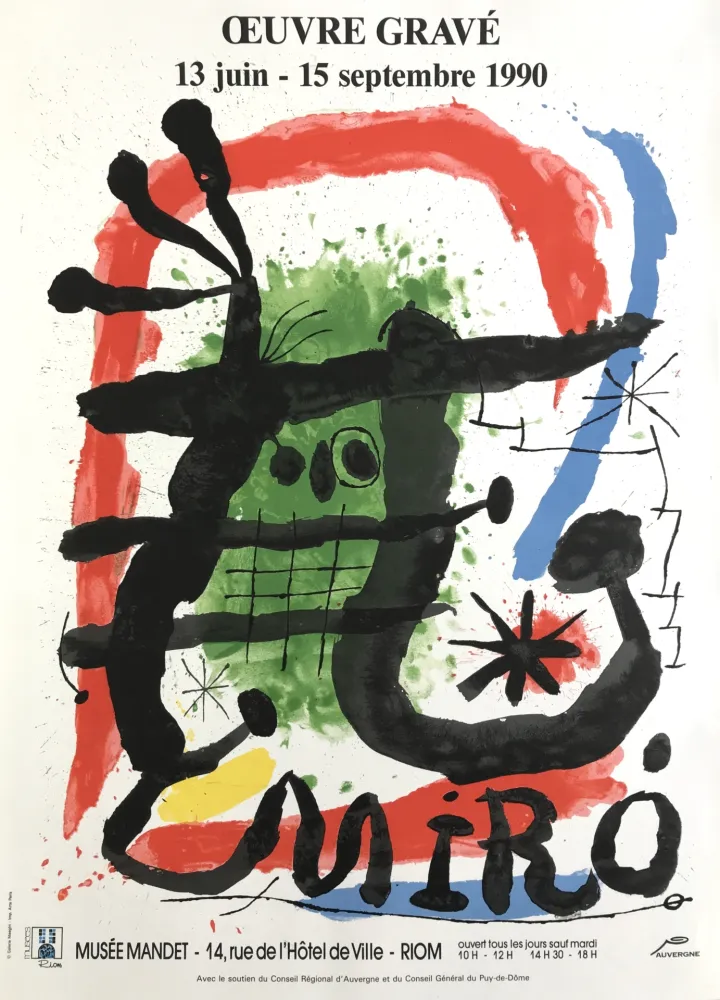 Cartaz Miró (After) - Musée Mandet, Riom
