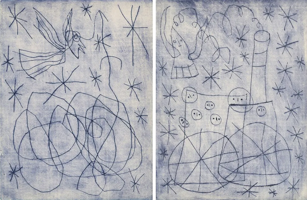 Livro Ilustrado Miró - André Frénaud : NOËL AU CHEMIN DE FER. [ALÈS, PAB, 1959].
