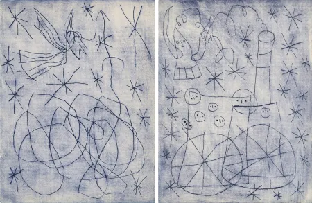 Livro Ilustrado Miró - André Frénaud : NOËL AU CHEMIN DE FER. [ALÈS, PAB, 1959].