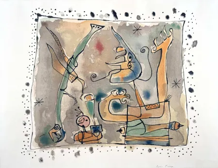 Litografia Miró - Après l'orage 
