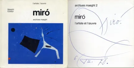 Sem Técnica Miró - Artistically signed book