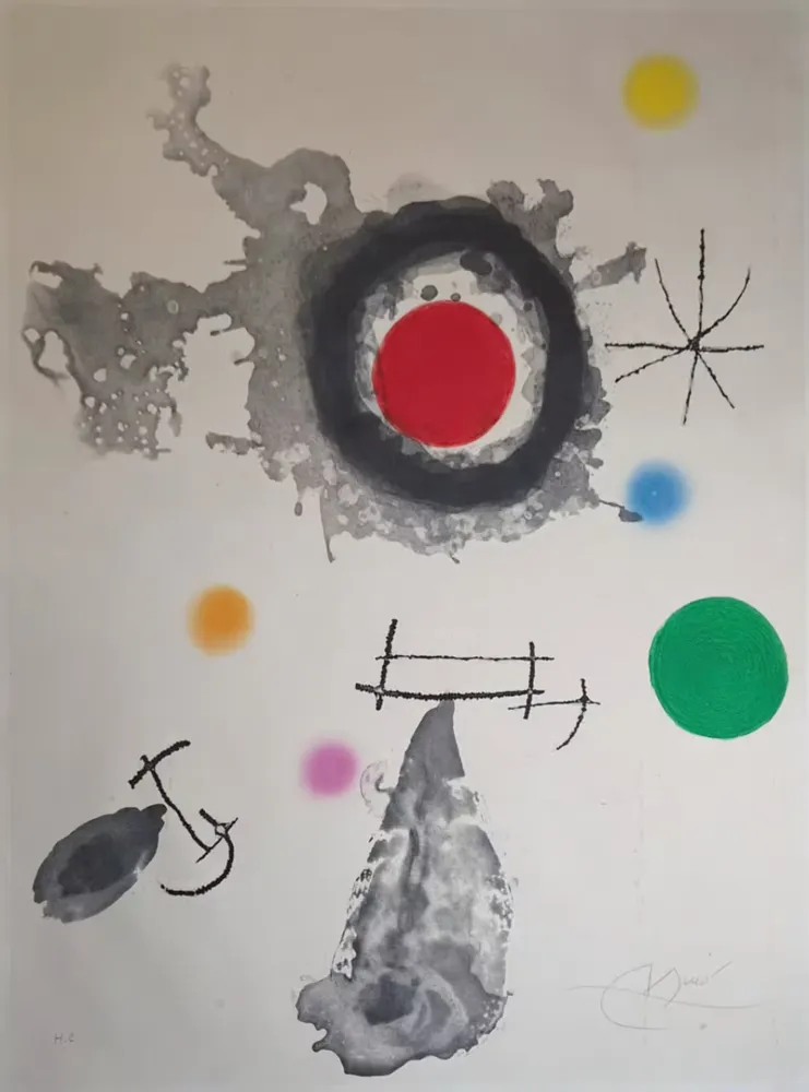 Água-Forte E Água-Tinta Miró - Astre et Fumée (Star and Smoke)