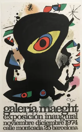 Cartaz Miró - Barcelona / Exposicion inaugural Galeria Maeght