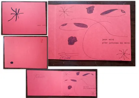 Sem Técnica Miró - Christmas greetings with drawing and signature of Joan Miró