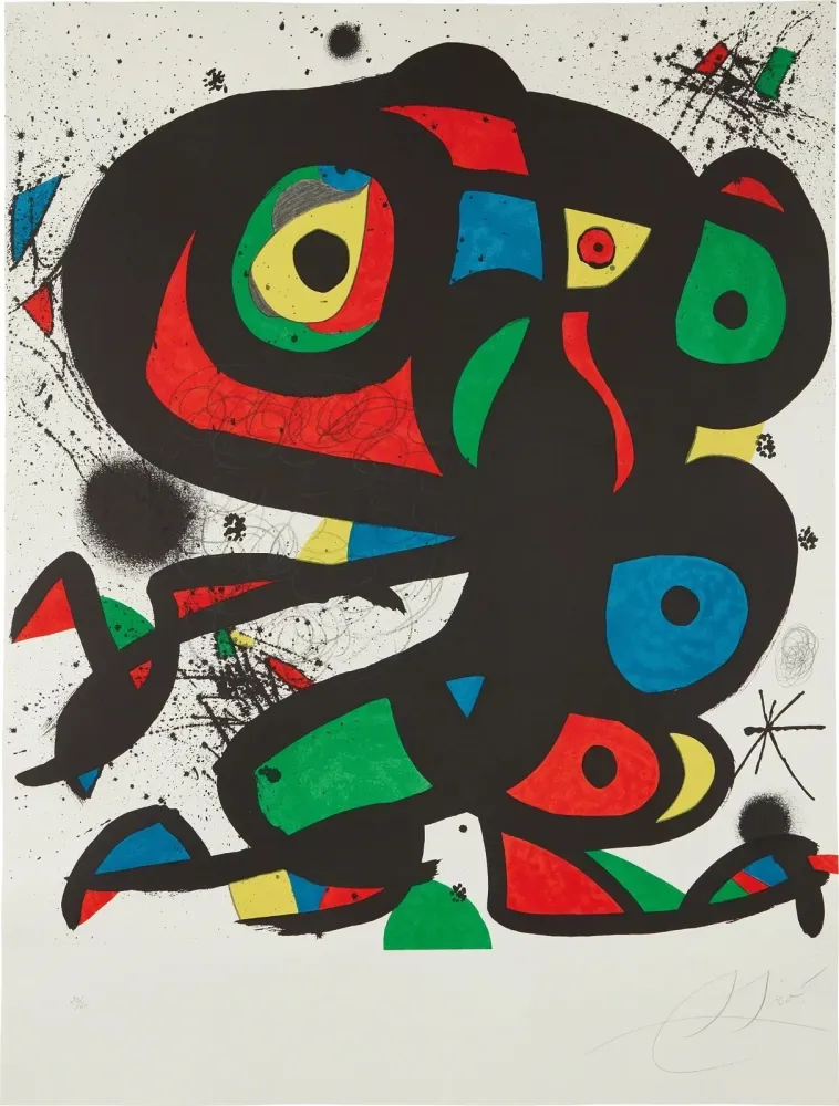 Litografia Miró - Colpir sense nafrar 2