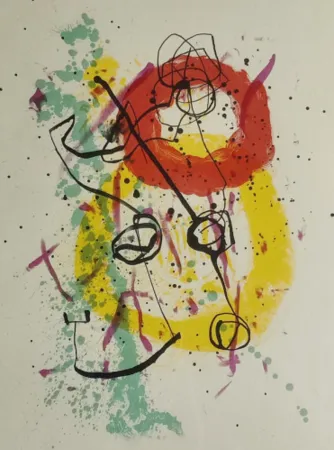 Litografia Miró - Composition for from XXe Siecle, No. 16