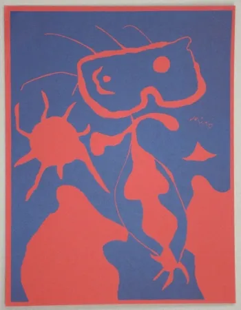 Linogravura Miró - Composition pour XXe Siècle