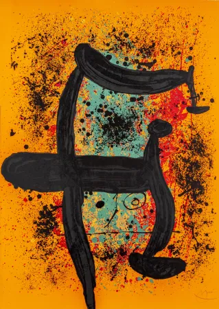 Litografia Miró - Cueilleuse d'oranges (La) 