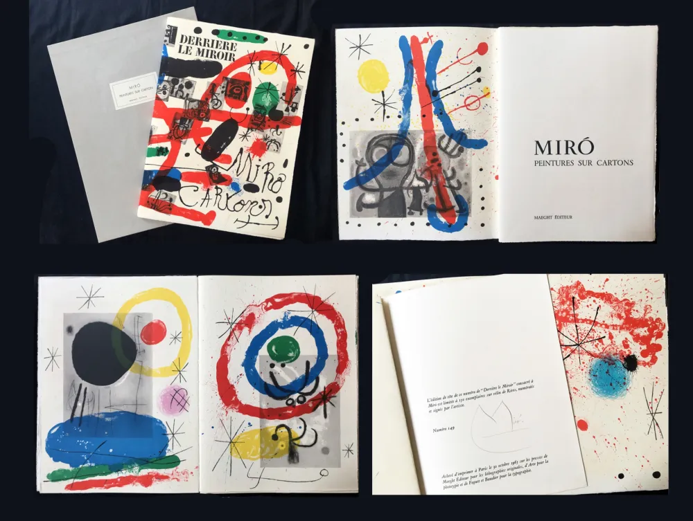 Livro Ilustrado Miró - DERRIÈRE LE MIROIR N° 151-152. MIRO, CARTONS. Mai 1965. DE LUXE SIGNÉ (1965)