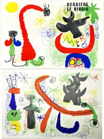 Livro Ilustrado Miró - Derrière Le Miroir n° 29-30 - MIRÓ. 2 LITHOGRAPHIES ORIGINALES (Mai 1950)