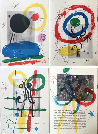 Livro Ilustrado Miró - DERRIÈRE LE MIROIR N°151-152. MIRO. CARTONS. Mai 1965.