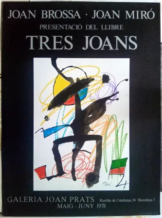 Cartaz Miró - Els tres Joans  - Prats - 1978