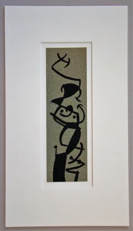 Estêncil Miró - Femme et Oiseau I
