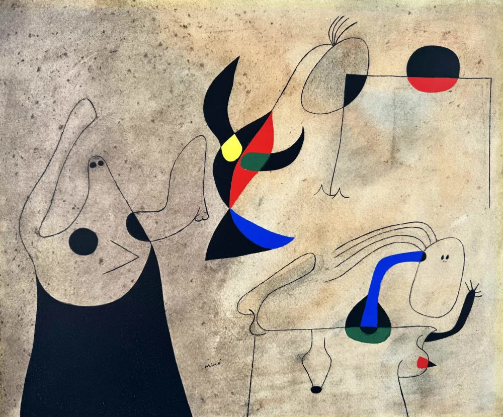 Estêncil Miró - Femmes sur la plage (Constellations) 