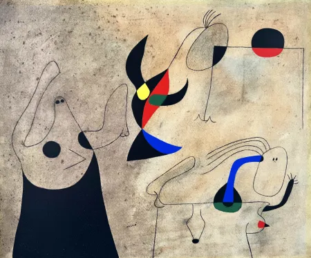 Estêncil Miró - Femmes sur la plage (Constellations) 