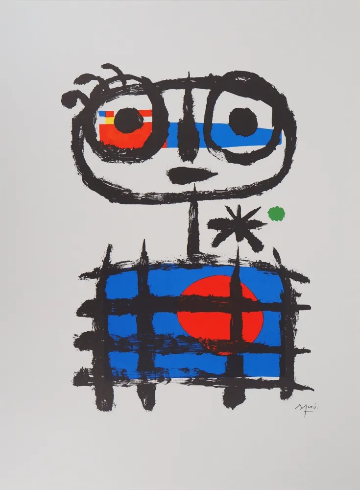 Litografia Miró - Garçon imaginaire
