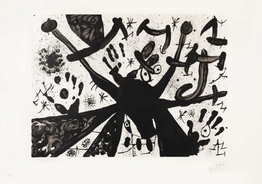 Litografia Miró - Homage to Joan Prats