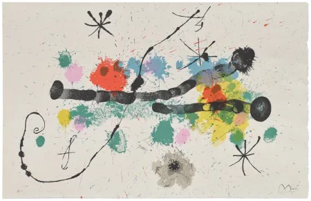 Litografia Miró - Je Travaille comme un Jardinière
